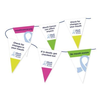 Mouth cancer bunting - triangle