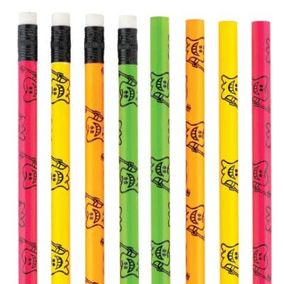 Pencil - Neon Smiley Tooth (packs of 10 & 50)