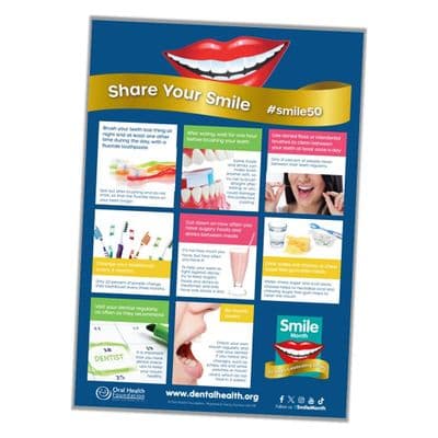 Share your Smile (zed) poster (A2)