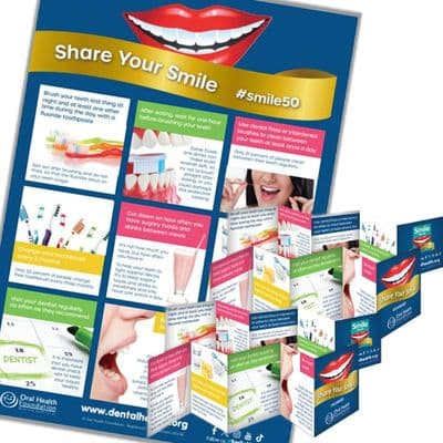 Share your smile (zed) poster (A2) and Zed Cards (20) Bundle