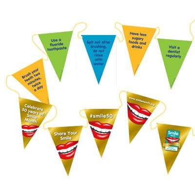 Smile Month Celebration Bunting