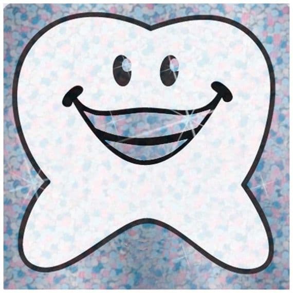 Stickers - Happy tooth shaped