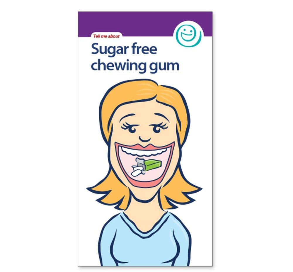 Sugar free chewing gum leaflets