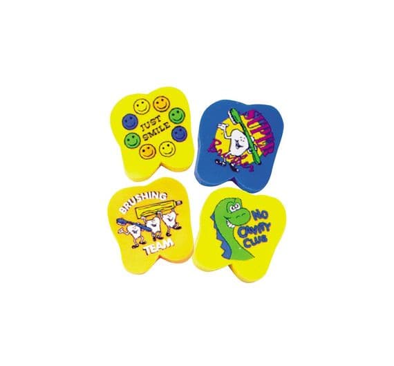 Tooth Message Erasers (packs of 12 & 72)