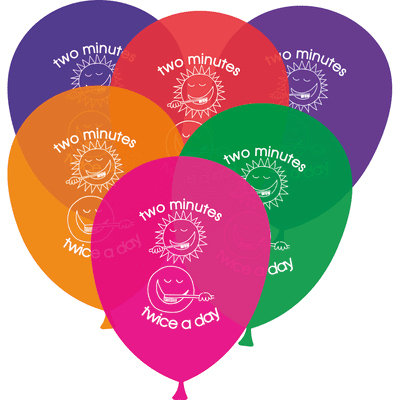 Two minutes twice a day balloons