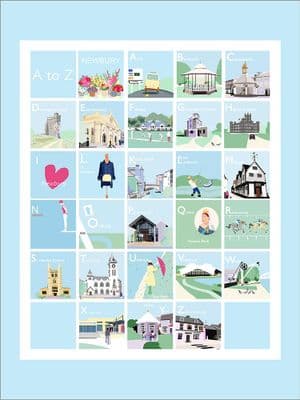 Newbury A to Z blue border