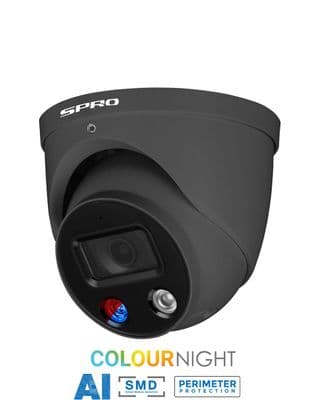 SPRO 5MP IP Fixed Lens Turret with Active Deterrence