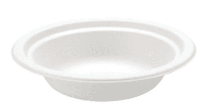 16oz White Bagasse Food Bowl - Takeaway Container