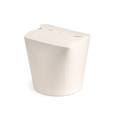 16oz White Round Food / Noodle Pots / Pails