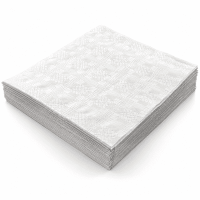 25 White Tablecovers 90x90cm