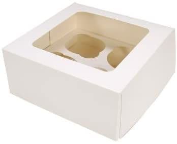 4 Hole / Cup Window Cupcake Box