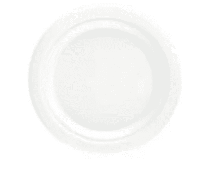 9" White Bagasse Food Plate - Takeaway Food