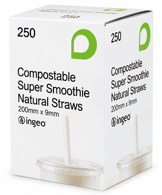 9mm x 200mm PLA Smoothie Straw