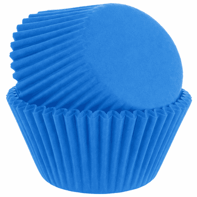 Blue Crimped Cupcake Cases