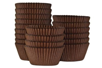 Chocolate Brown Crimped Muffin Case