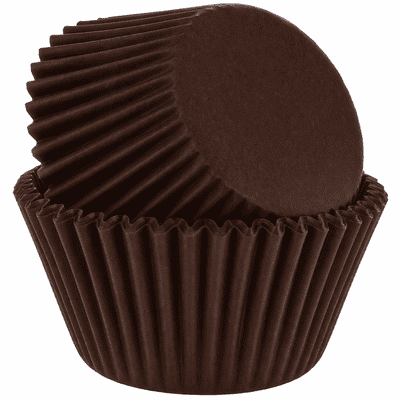 Chocolate Brown Crimped Muffin Case