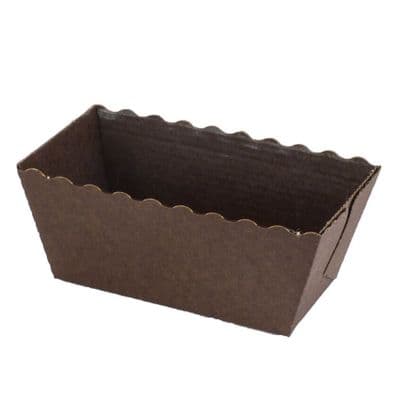 Chocolate Brown Mini Bake-In Loaf Moulds - 80x40x40mm