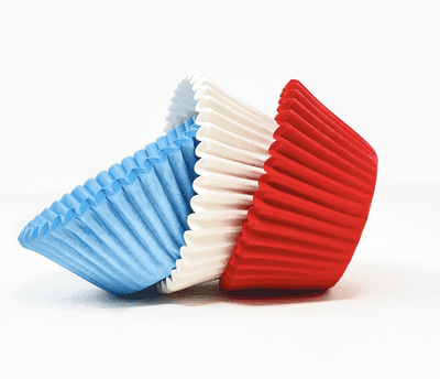 Coronation Mixed Pack - Red, White & Blue Crimped Muffin Cases