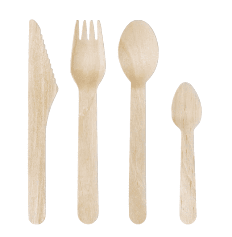 Disposable Wooden Teaspoons & x28;Pack of 100& x29;