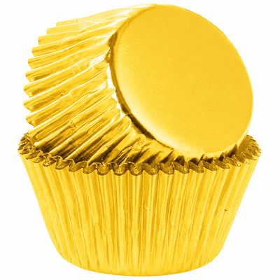 Gold Foil Crimped Cupcake Case