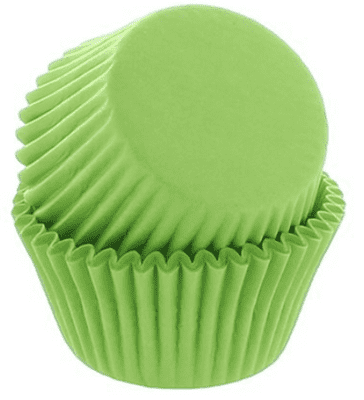 Green Crimped Cupcake Cases