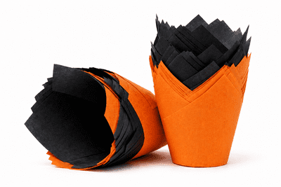 Halloween Mixed Pack - Orange & Black Tulip Muffin Wraps / Cases