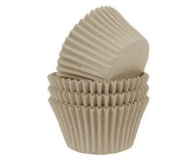 Ivory / Champagne Crimped Cupcake Case