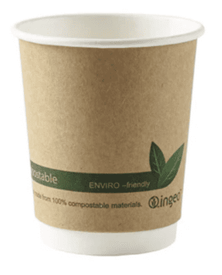 Kraft Compostable Double Wall Paper Coffee Cups