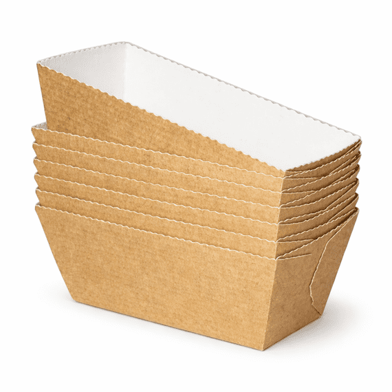 Kraft Mini  Bake-In Loaf Moulds - 80x40x40mm - Choose your amount