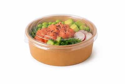 Kraft Salad Bowl & Lids - 500ml