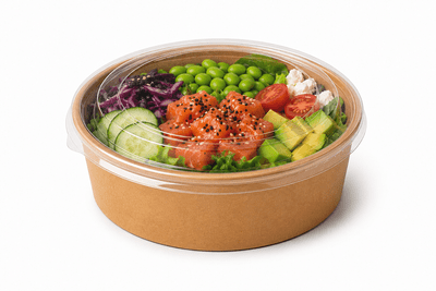 Kraft Salad Bowl & Lids - 750ml
