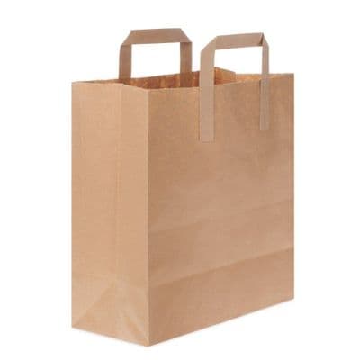 Large Kraft SOS Paper Carrier Bags with Tape Handles