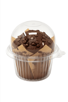 Large Single Muffin Pod / Clam - Cake Takeaway Container