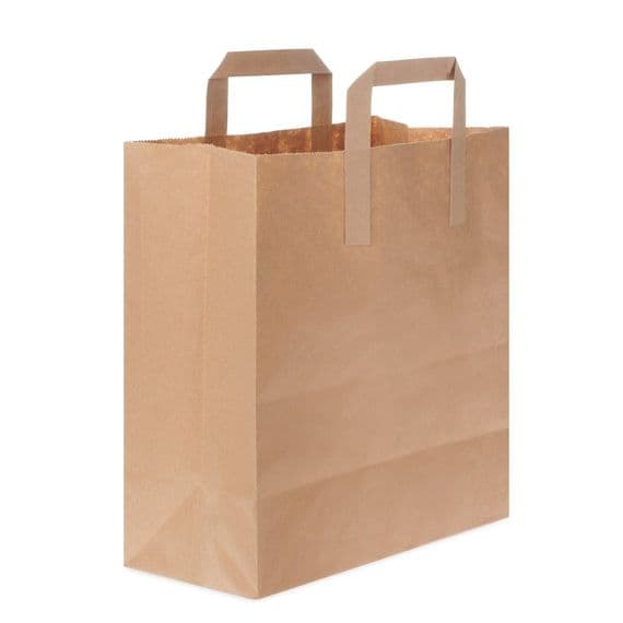 Large SOS Brown Kraft Carrier Bags With Handles