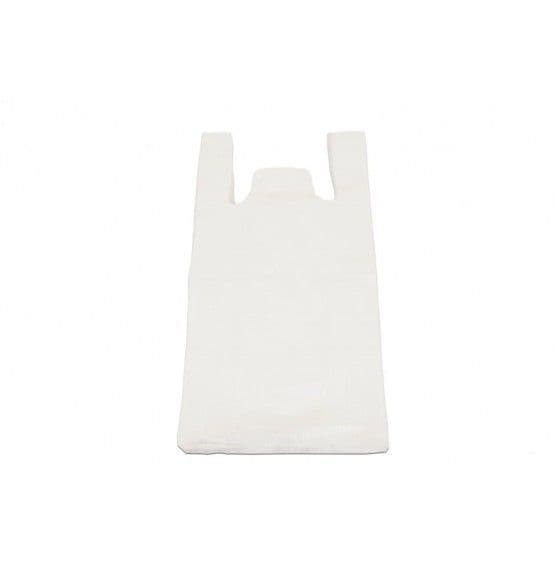 Large White Hi Tensile Vest Carrier Bags 11x17x21"
