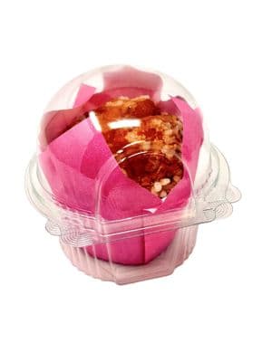 Medium Single Muffin Pod / Clam - Cake Takeaway Container