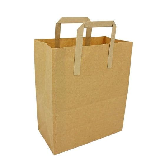 Medium SOS Brown Kraft Carrier Bags With Handles