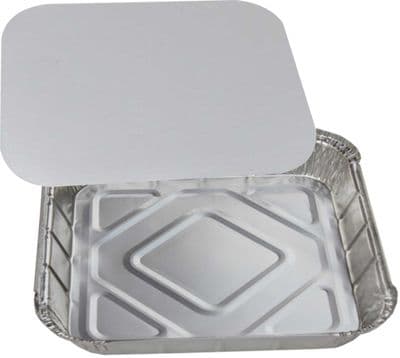 Mishapes - 9x9x2 Square Foil Takeaway Food Tray (only)