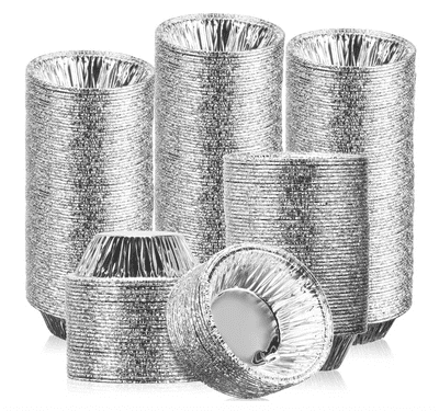 Mishapes - Deep Fill Foil Mince Pie Custard Bakewell Tart / Tartlet Moulds  foil