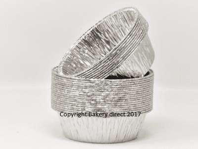 Mishapes - Silver Round Lacquered Individual  Pie Foils