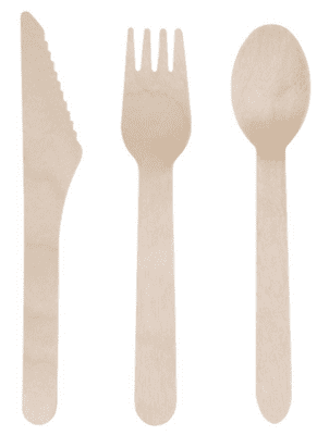 Picnic / BBQ Set - Wooden Cutlery