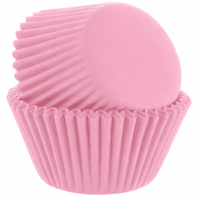 Pink Crimped Cupcake Case