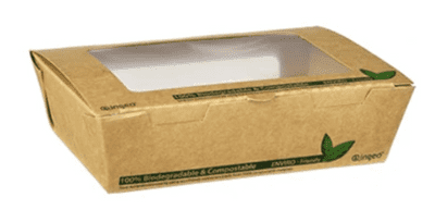 PLA Tuck Top Kraft Window Salad Boxes ( Small, Medium & Large)