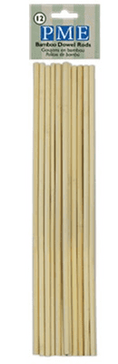 PME Cake Dowel Rods - Bamboo Pk/12 (30cm / 12”)
