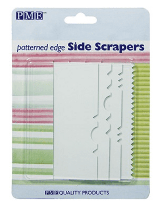PME Side Scrapers - Patterned Edge Plastic Set of 4