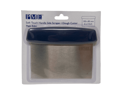 PME Soft Touch Handle Side Scraper/ Dough Cutter- Plain Edge
