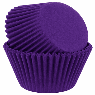 Purple Crimped Cupcake Case