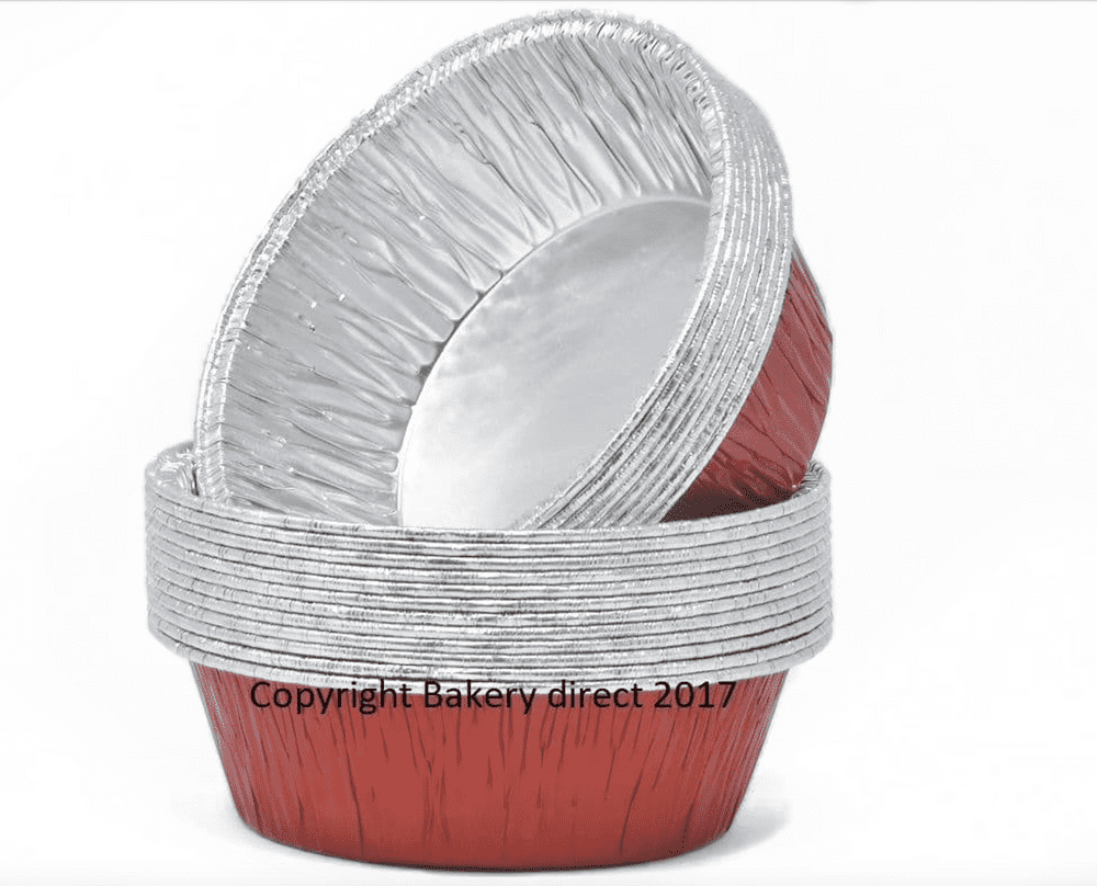 Aluminum Pie Individual Pot Pie Tins Red Round Lacquered