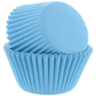 Sky Blue Crimped Cupcake Case