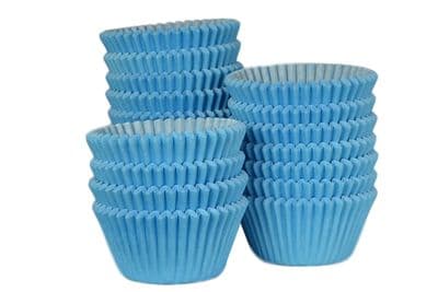 Sky Blue Crimped Cupcake Case